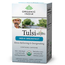 Tulsi India Breakfast Tea, 18 Tea Bags, Organic India