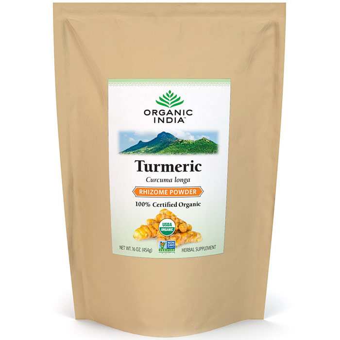 Turmeric Rhizome Powder, 1 lb, Organic India
