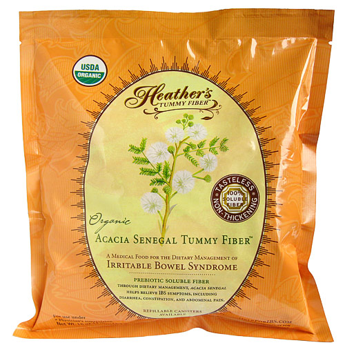 Heathers Tummy Fiber, Organic Acacia Senegal Powder (Bulk Pouch), 16 oz, Heathers Tummy Care