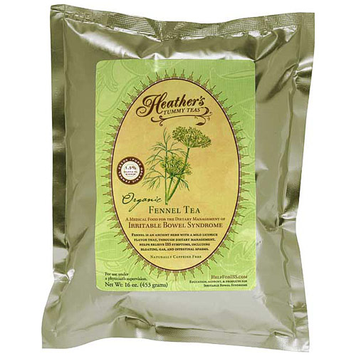 Heathers Tummy Teas, Organic Fennel Loose Tea (Bulk Pouch), 16 oz, Heathers Tummy Care