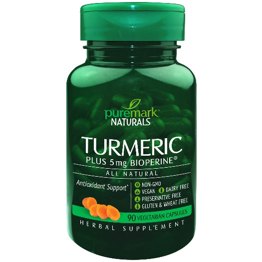 Turmeric Complex Plus 5 mg Bioperine, 90 Vegetarian Capsules, PureMark Naturals