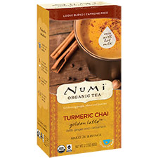 Turmeric Chai Golden Latte, 16 Bags, Numi Tea