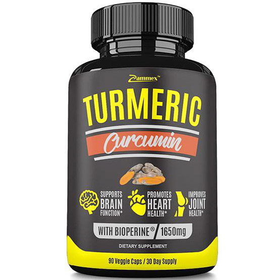 Turmeric Curcumin with Bioperine, 90 Vegetarian Capsules, Zammex Nutrition