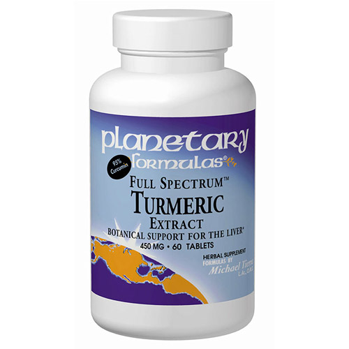 Turmeric Extract 450mg Full Spectrum 120 tabs, Planetary Herbals