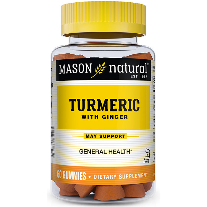 Turmeric with Ginger, 60 Gummies, Mason Natural