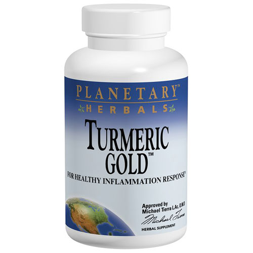 Turmeric Gold 500 mg Tab, 120 Tablets, Planetary Herbals