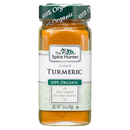 Turmeric, Ground, 100% Organic, 1.6 oz x 6 Bottles, Spice Hunter