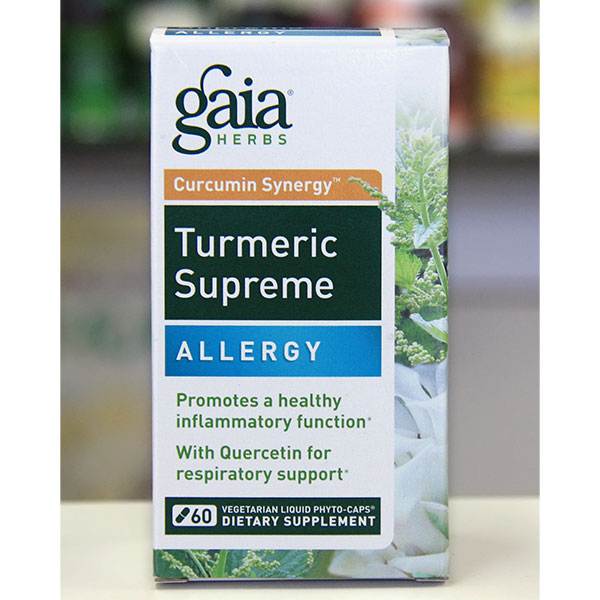 Turmeric Supreme - Allergy, 60 Vegetarian Liquid Phyto-Caps, Gaia Herbs