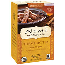 Organic Turmeric Tea, Amber Sun, 12 Tea Bags, Numi Tea