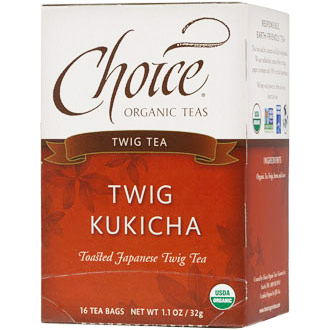 Choice Organic Teas Twig Kukicha Twig Tea, 16 Tea Bags x 6 Box, Choice Organic Teas