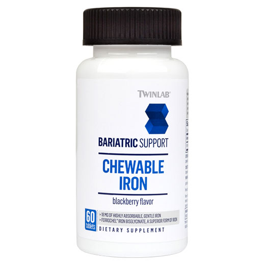 Twinlab Twinlab Bariatric Support Chewable Iron 18 mg, 60 Tablets