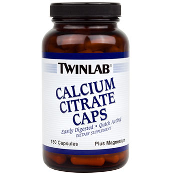 TwinLab Calcium Citrate Plus Magnesium 300/150 mg, 250 Capsules