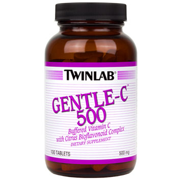 TwinLab TwinLab Gentle-C 500, Ascorbate Vitamin C with Citrus Bioflavonoid Complex, 100 Tablets