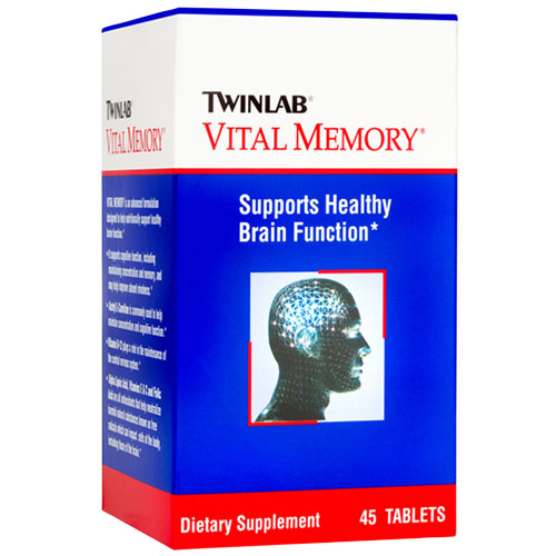 TwinLab Vital Memory, Improves Memory Associated with Aging, 45 Tablets