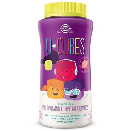 U-Cubes, Childrens Multi-Vitamin & Mineral Chewable, 120 Gummies, Solgar