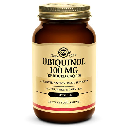 Ubiquinol 100 mg (Reduced CoQ-10), 50 Softgels, Solgar