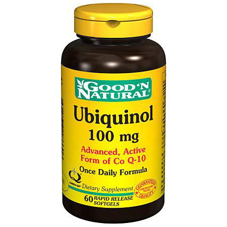Good 'N Natural Ubiquinol 100 mg Advanced Active form of CoQ-10 (Kaneka QH), 60 Softgels, Good 'N Natural
