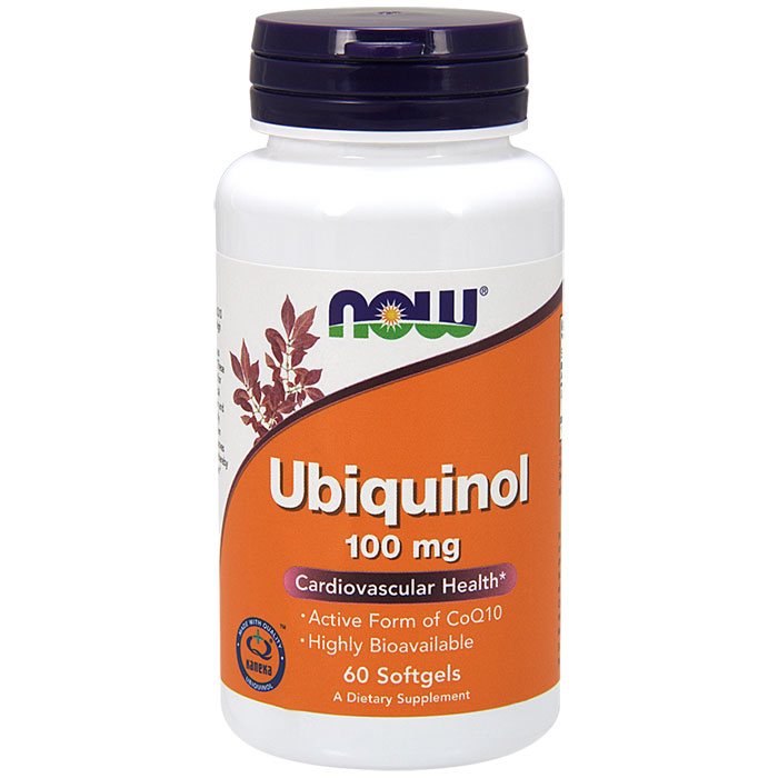 Ubiquinol 100 mg, Active Antioxidant Form of CoQ10, 60 Softgels, NOW Foods