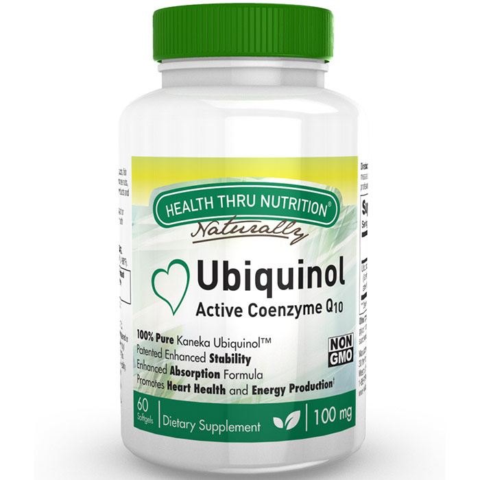 Ubiquinol CoQ10 100 mg, 60 Softgels, Health Thru Nutrition