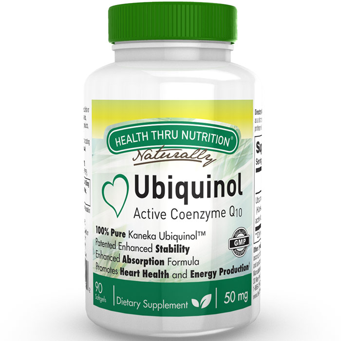 Ubiquinol CoQ10 50 mg, 90 Softgels, Health Thru Nutrition