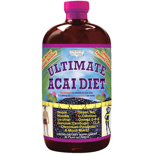 Ultimate Acai Diet Liquid, 32 oz, Only Natural Inc.