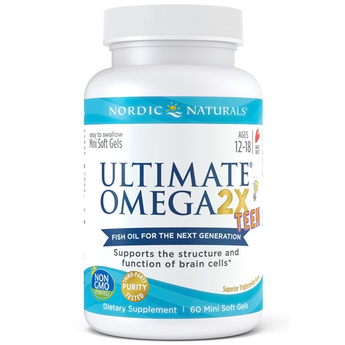 Ultimate Omega 2X Teen, 60 Mini Soft Gels, Nordic Naturals