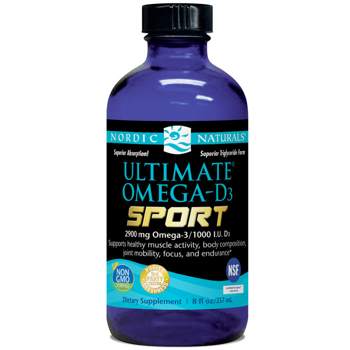 Ultimate Omega-D3 Sport Liquid, 8 oz, Nordic Naturals