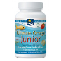 Ultimate Omega Junior, Strawberry, Great Taste Fish Oil, 90 Chewable Softgels, Nordic Naturals