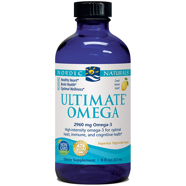 Ultimate Omega Liquid, Purified Fish Oil, 8 oz, Nordic Naturals