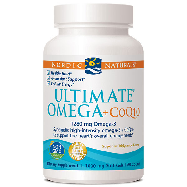 Nordic Naturals Ultimate Omega Plus CoQ10, 60 Softgels, Nordic Naturals