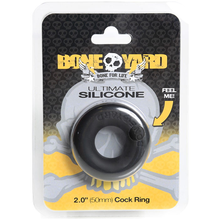 Ultimate Silicone Cock Ring - Black, Boneyard