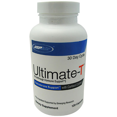 Ultimate-T, Testosterone Support with Cortisol Control, 120 Capsules, USPLabs