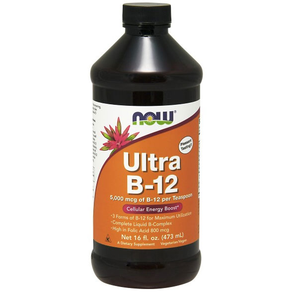 Ultra B-12 Liquid, 16 oz, NOW Foods