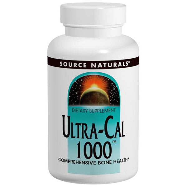Ultra-Cal 1000, Comprehensive Bone Health, 120 Capsules, Source Naturals