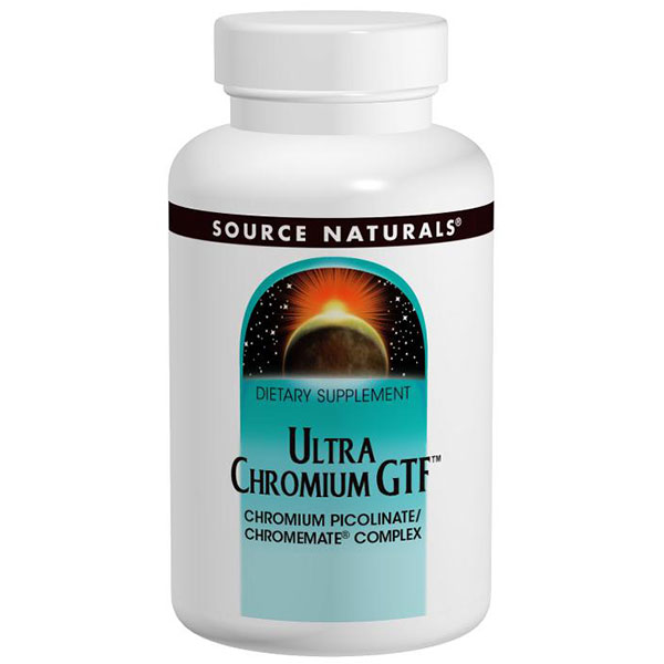 Ultra Chromium GTF 200 mcg, 120 Tablets, Source Naturals