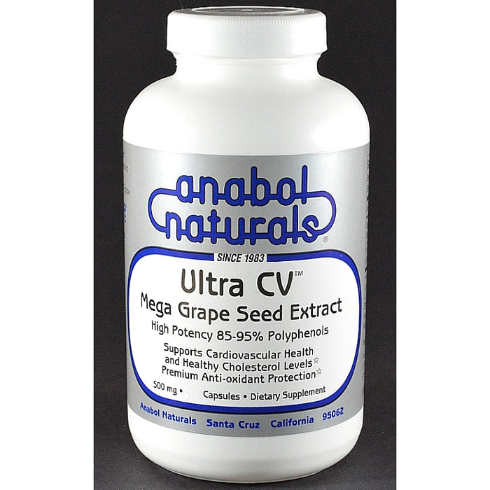 Ultra CV Mega Grape Seed Extract 500 mg, Value Size, 240 Capsules, Anabol Naturals