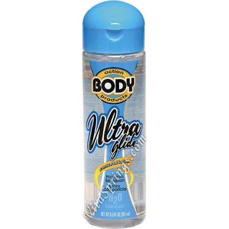 Body Action Ultra Glide Ultralight Waterbased Lubricant, 8.5 oz, Body Action