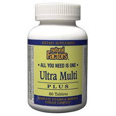 Natural Factors Ultra Multi Plus 60 Tablets, Natural Factors