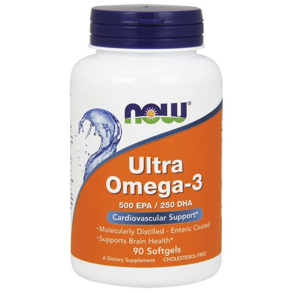 NOW Foods Ultra Omega 3 Fish Oil, 90 Softgels, NOW Foods