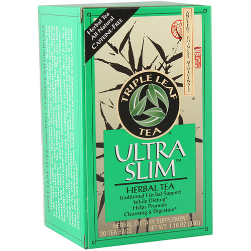 Ultra Slim Herbal Tea, 20 Tea Bags x 6 Box, Triple Leaf Tea