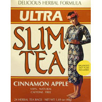 Ultra Slim Tea, Cinnamon Apple, 24 Tea Bags, Hobe Labs
