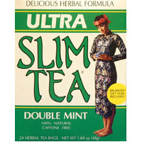 Hobe Labs Ultra Slim Tea, Double Mint, 24 Tea Bags, Hobe Labs