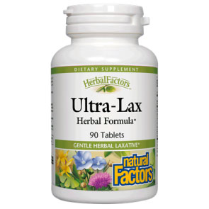 HerbalFactors Ultra-Lax, Herbal Laxative, 90 Tablets, Natural Factors