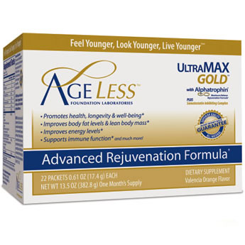 Ageless Foundation Laboratories UltraMAX HGH Gold Effervescent Powder 22 packets, Ageless Foundation Labs