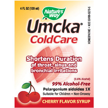 Umcka ColdCare Cherry Syrup for Children, 4 oz, Natures Way