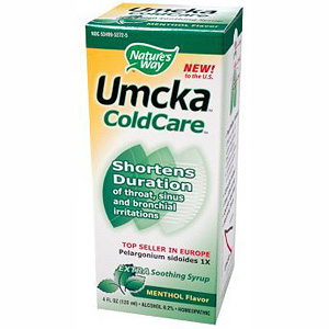 Umcka Cold Care Syrup Menthol 4 oz liquid from Natures Way
