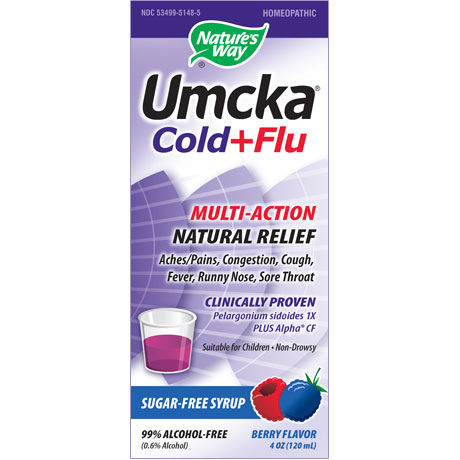 Umcka Cold & Flu Berry Syrup, 4 oz, Natures Way