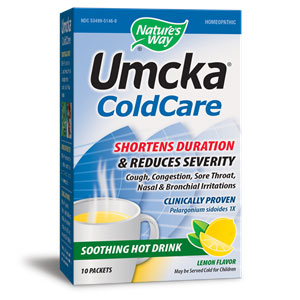Umcka ColdCare Soothing Hot Drink - Lemon, 10 Packets, Natures Way