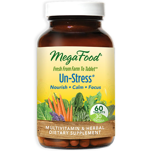 MegaFood Un-Stress, Whole Food Multi-Vitamins, 60 Tablets, MegaFood