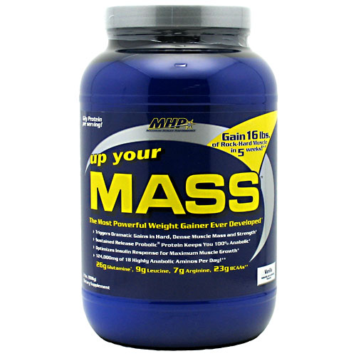 MHP (Maximum Human Performance) MHP Up Your Mass, Weight Gainer Powder, 2 lb, Maximum Human Performance